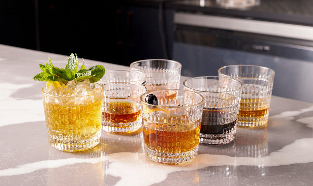 Whiskey Sour Old Fashioned Glasses Tumblers - 12oz - Set of 6