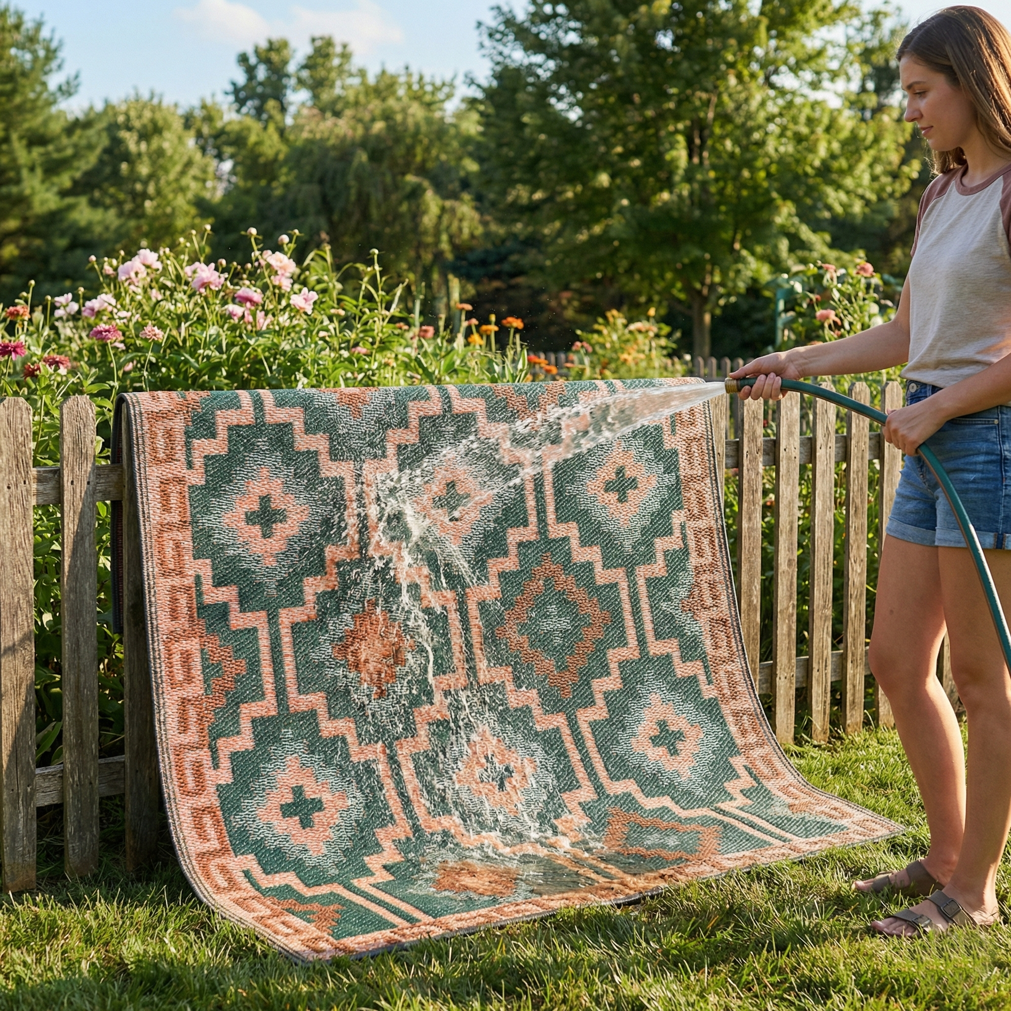 Lhasa - Green Outdoor Rug For Patio