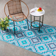 Lhasa - Teal Outdoor Rug For Patio Final Sale