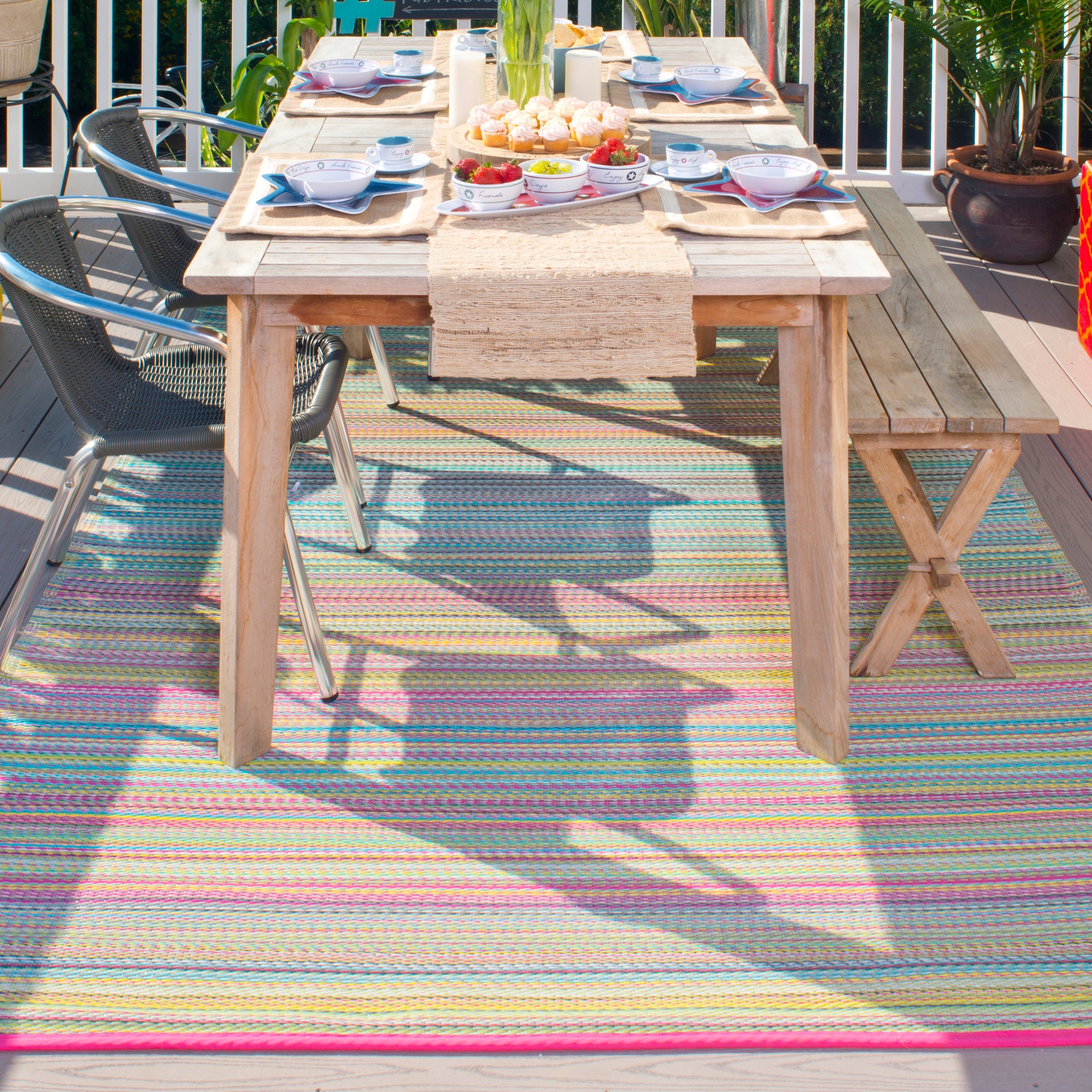 Cancun - Candy Outdoor Rug For Patio
