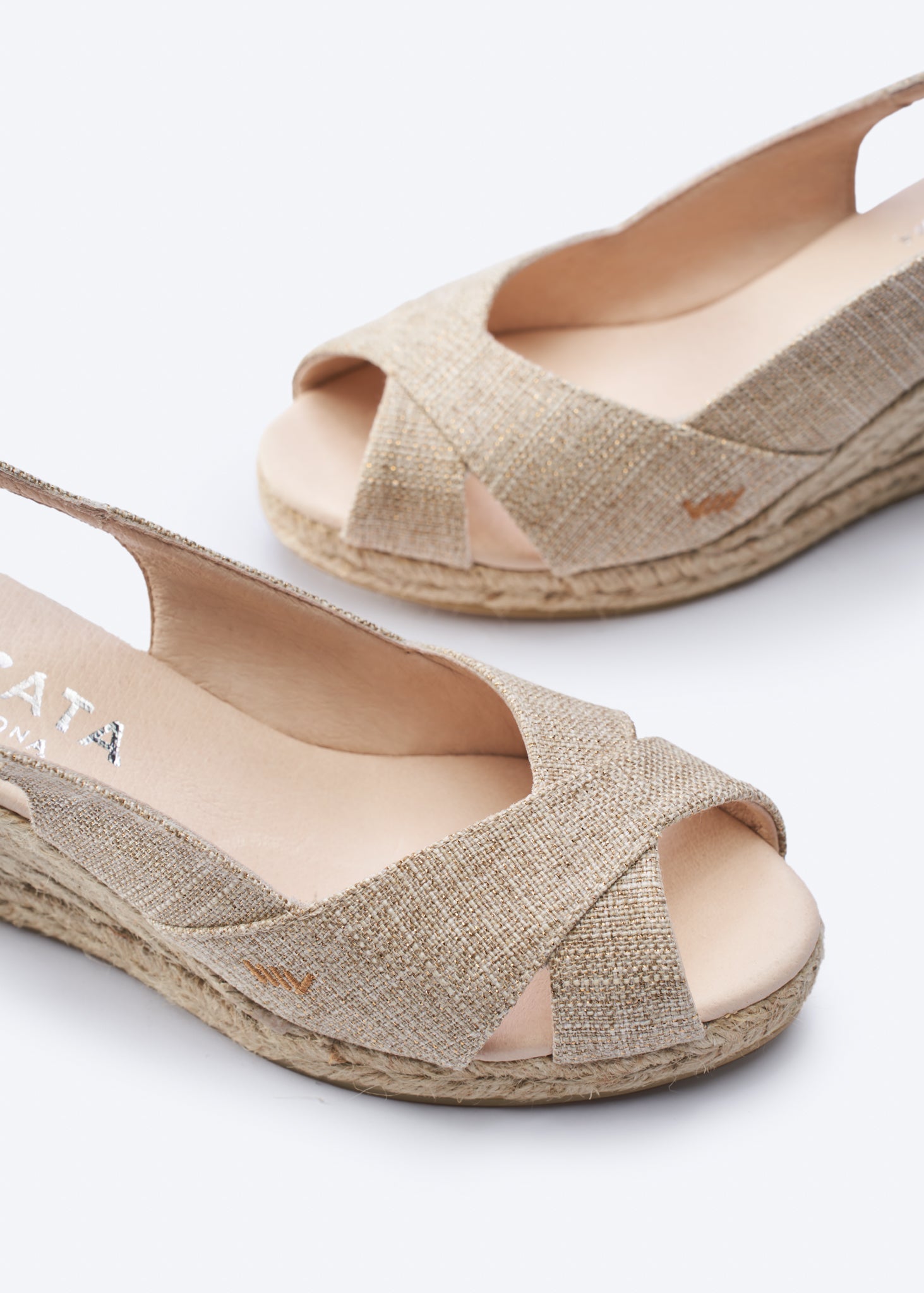 Llansa Premium Fabrics Canvas Espadrille Sandal Wedges