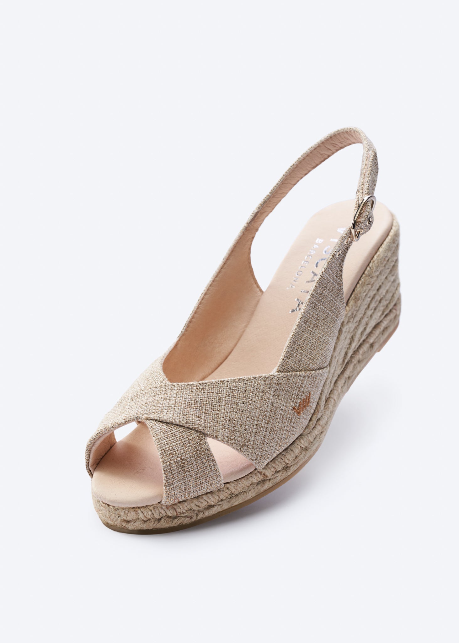 Llansa Premium Fabrics Canvas Espadrille Sandal Wedges