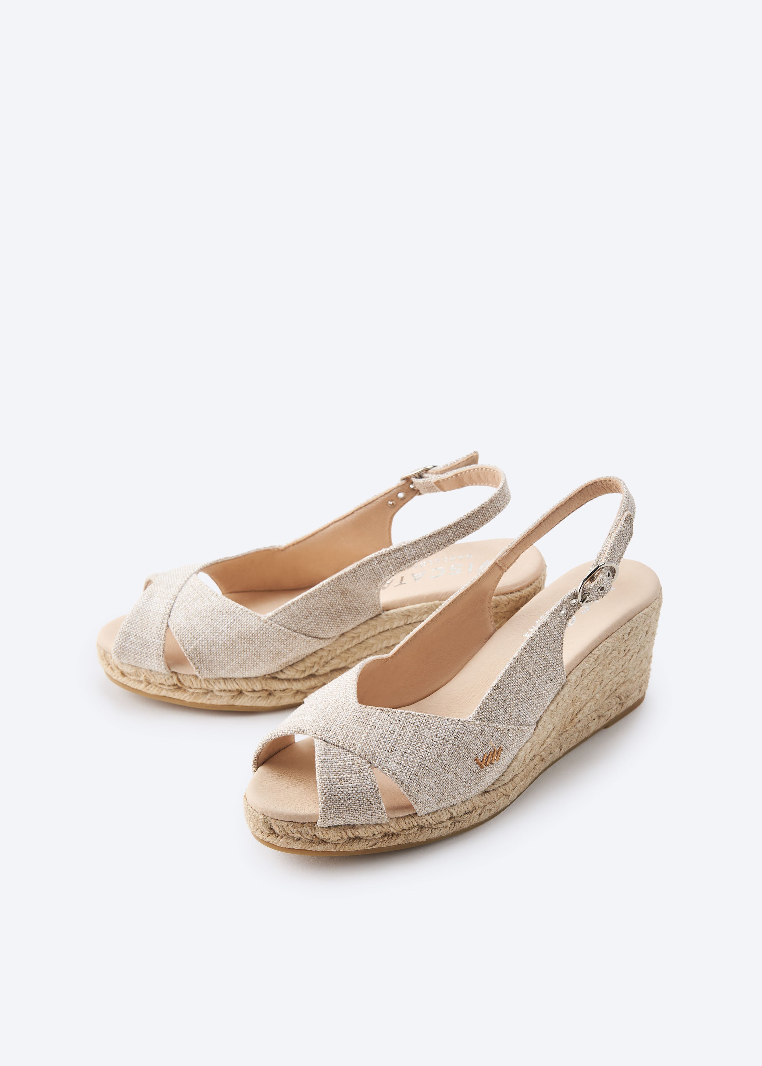 Llansa Premium Fabrics Canvas Espadrille Sandal Wedges
