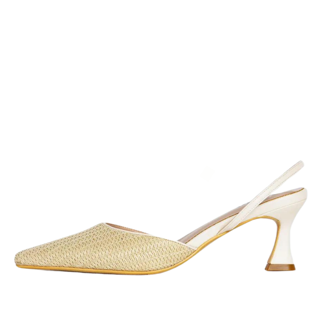 Lynn Slingback Pumps Beige | Extended Sizing Only