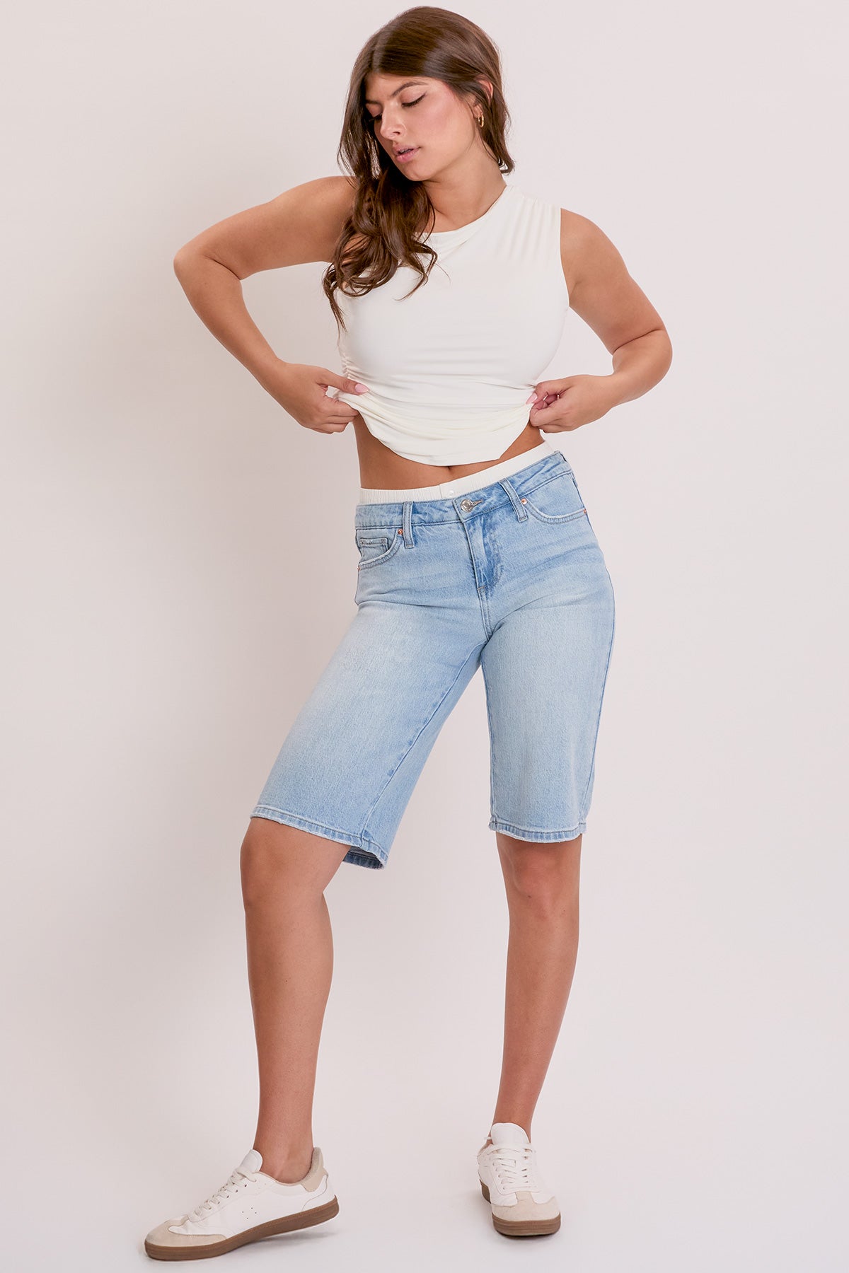 Women's Mid Rise Jort With Removable Boxer Waist