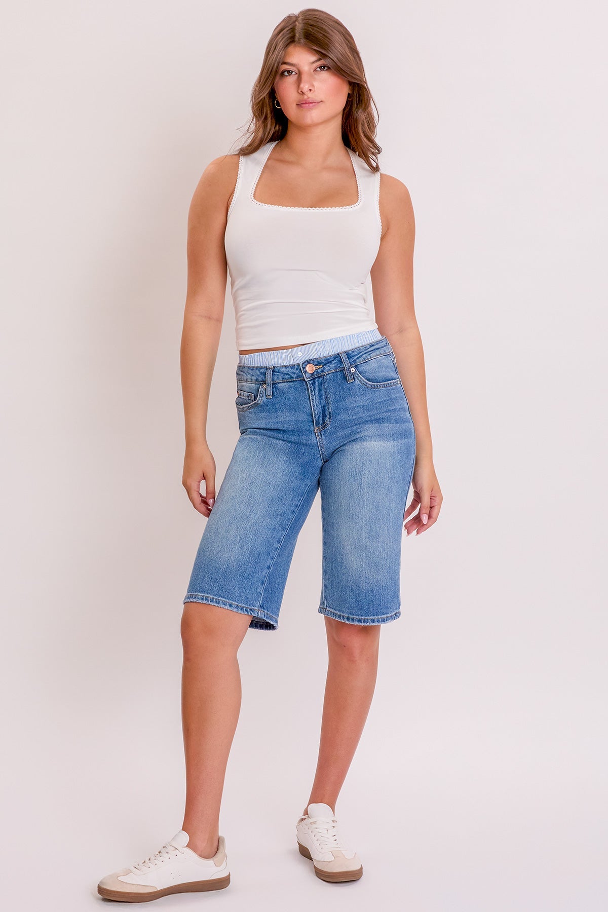 Women's Mid Rise Jort With Removable Boxer Waist