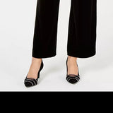 Alfani Women's Velvet Wide Leg Pants Black Size Large