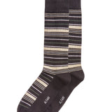 Alfani Men's Variegated Stripe Dress Socks Black Size Regular