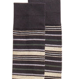 Alfani Men's Variegated Stripe Dress Socks Black Size Regular
