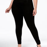 INC International Concepts Women's Plus and Petite Plus Size Tummy Control Beyond Stretch Skinny Jeans Black Size 18W