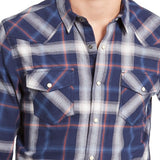 American Rag Men's Plaid Western Shirt Navy Size XX-Large