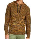 INC International Concepts Men's Monster Ribbed Knit Pullover Hooded Sweater Dark yellow Size Large