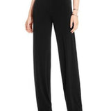 Alfani Women's Petite Knit Wide-Leg Pant Black Size Large