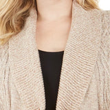Karen Scott Women's Plus Cable Knit Cardigan Sweater Brown Size 2X