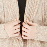 Karen Scott Women's Plus Cable Knit Cardigan Sweater Brown Size 2X