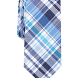Bar III Men's Owens Plaid Skinny Tie Dark Blue Size Regular