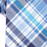 Bar III Men's Owens Plaid Skinny Tie Dark Blue Size Regular
