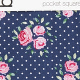 Bar III Men's Heritage Floral Mini Dot Pocket Square Blue Size Regular