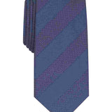 Alfani Men's Navy Sierra Stripe Slim Neck Tie Navy Size Regular