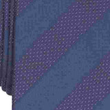 Alfani Men's Navy Sierra Stripe Slim Neck Tie Navy Size Regular