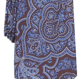 Tasso Elba Men's Neck Tie Hunter Genoa Paisley Skinny Silk Blue Size Regular