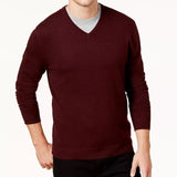 Alfani Men's V Neck Sweater Long Sleeve Red Size X-Large