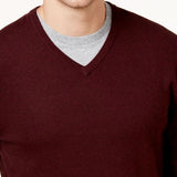 Alfani Men's V Neck Sweater Long Sleeve Red Size X-Large