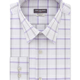 Van Heusen Men's Classic/Regular-Fit Wrinkle-Free Performance Stretch Flex Collar Check Dress Shirt Gray Size 18X36-37