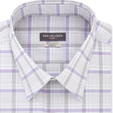 Van Heusen Men's Classic/Regular-Fit Wrinkle-Free Performance Stretch Flex Collar Check Dress Shirt Gray Size 18X36-37