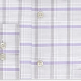 Van Heusen Men's Classic/Regular-Fit Wrinkle-Free Performance Stretch Flex Collar Check Dress Shirt Gray Size 18X36-37