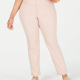 Style & Co Women's Plus Size High-Rise Slim-Leg Jeans Pink Size Petite Small