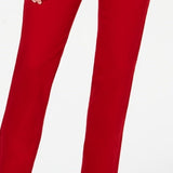 Style & Co Women's Tummy-Control Straight-Leg Fashion Jeans Red Size 4