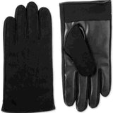 Isotoner Signature Men's Faux Leather Driving Gloves Black Size Large