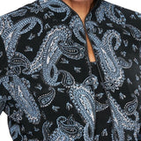 Alex Evenings Women's Printed Twinset Charcoal Size Medium