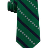 Tommy Hilfiger Men's Snowflake Stripe Tie Green Size Regular