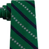 Tommy Hilfiger Men's Snowflake Stripe Tie Green Size Regular