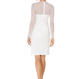 Calvin Klein Women's Illusion Detail Sheath Dress White Size 12