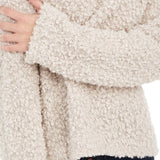 Hippie Rose Junior's Textured Cowl Neck Sweater Beige Size Small