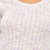 Free People Women's Pink Long Sleeve Scoop Neck Top Pink Size Small