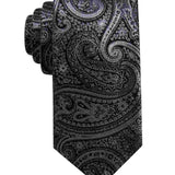 Ryan Seacrest Distinction Men's Gardenia Paisley Slim Silk Tie Black Regular