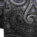 Ryan Seacrest Distinction Men's Gardenia Paisley Slim Silk Tie Black Regular