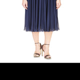 Michael Michael Kors Pleated Midi Dress Blue