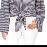Michael Kors Halo Tie Hem Shirt Blue