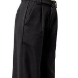 Moon River Layered Waistband Pants Black