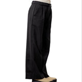 Moon River Layered Waistband Pants Black