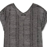Alfani Women's Metallic Short-Sleeve Top Dark Gray Size Small