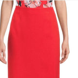 Kasper Women's Stretch Slim Fit Skirt Red Size 18