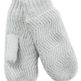 INC International Concepts Women's Chevron Knit Mittens Gray Size Regular