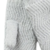 INC International Concepts Women's Chevron Knit Mittens Gray Size Regular