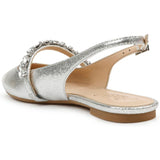 Jewel Badgley Mischka Women's Bambi Flats Silver Size 8.5M